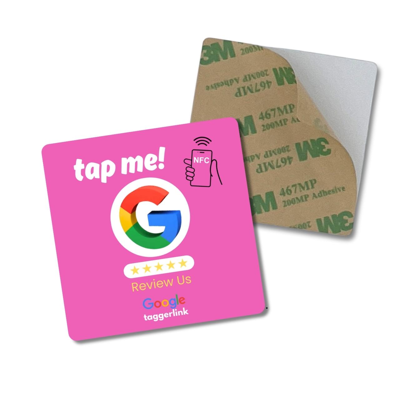Google Review Table / Window Pink 